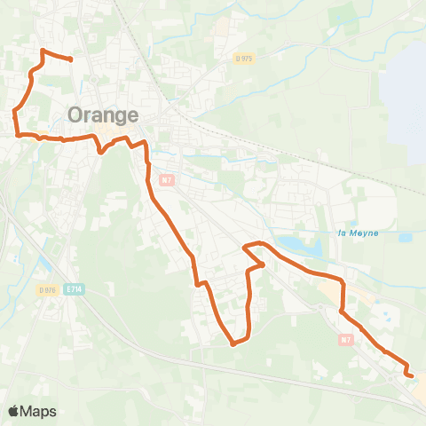 TCVO Parking du Bourbonnais - Orange les Vignes map
