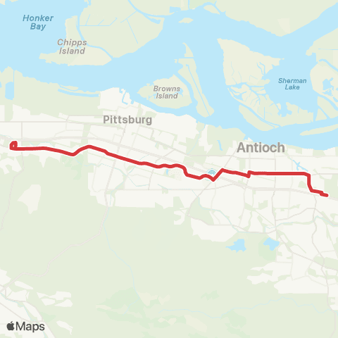 Tri Delta Transit Pittsburg-Bay Point BART / Antioch BART map
