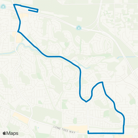Tri Delta Transit Antioch BART / Hillcrest map