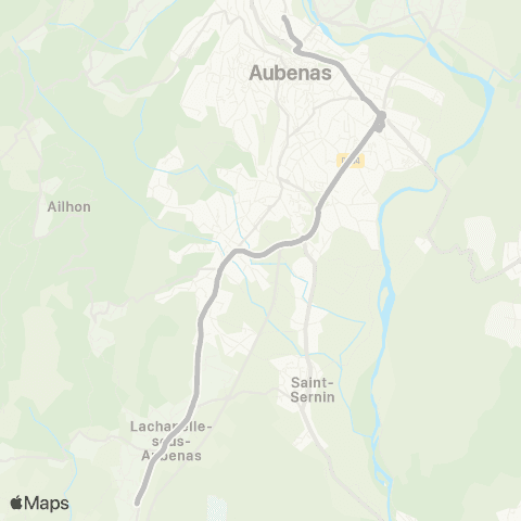 Tout'enbus Lachapelle Croisette - Aubenas map