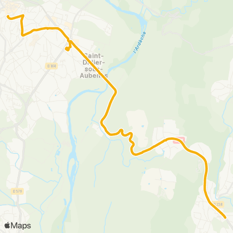 Tout'enbus Aubenas - Lavilledieu map