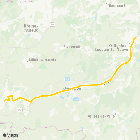 TEC Brabant Wallon Nivelles - Ottignies map