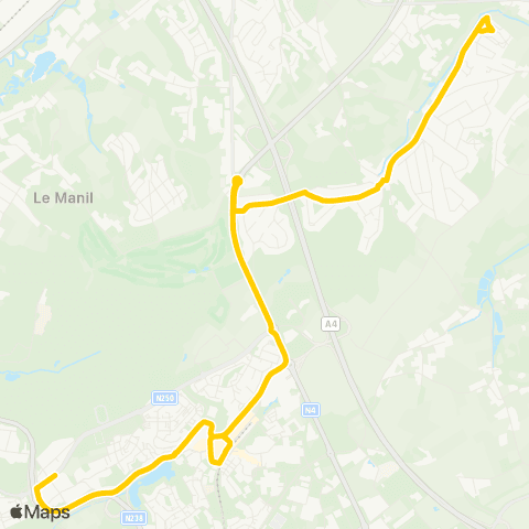 TEC Brabant Wallon Louvain-la-Neuve - Dion-le-Mont map