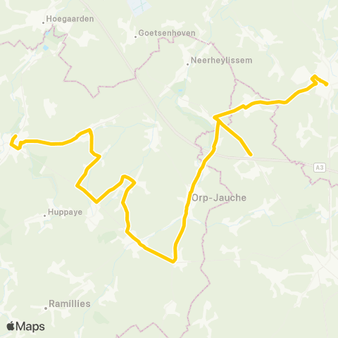 TEC Brabant Wallon Jodoigne - Ezemaal map