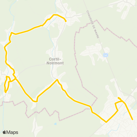 TEC Brabant Wallon Chastre - St-Géry - Gembloux map