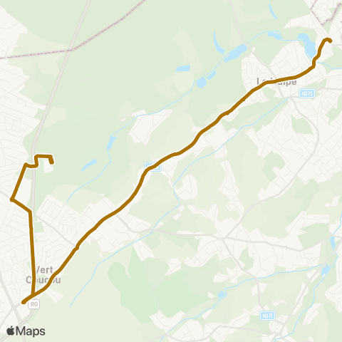 TEC Brabant Wallon La Hulpe - Argenteuil (Berlaymont) map