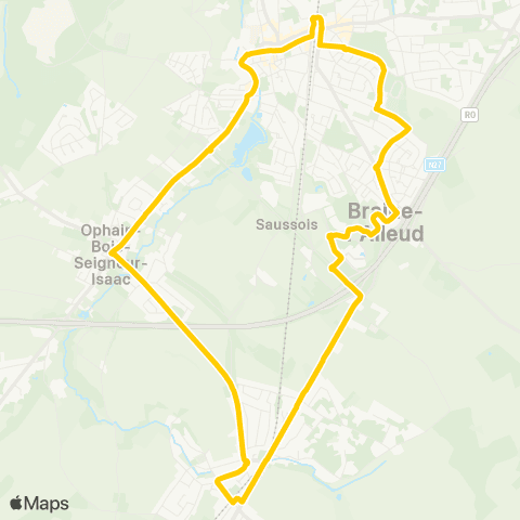 TEC Brabant Wallon Proxibus de Braine-l'Alleud map