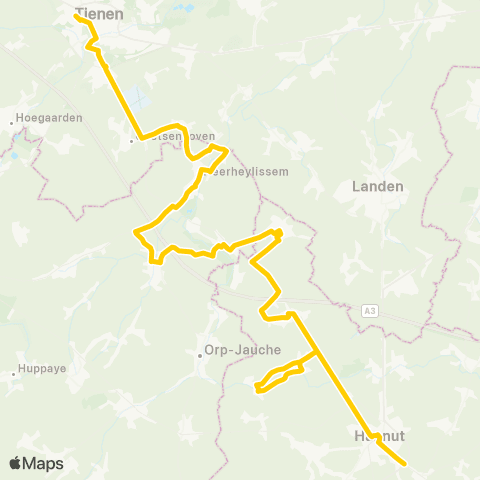 TEC Brabant Wallon Hannut - Tienen map