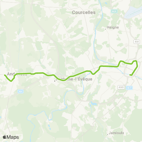 TEC Charleroi Gare Centrale - Anderlues Monument (Métro) map