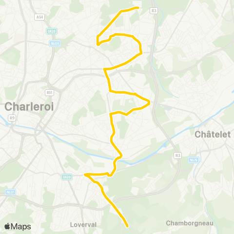 TEC Charleroi Gilly (Cimetière) - Loverval (IMTR) map