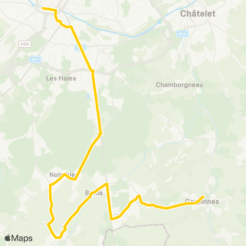 TEC Charleroi Gerpinnes - Nalinnes - Gare Centrale map