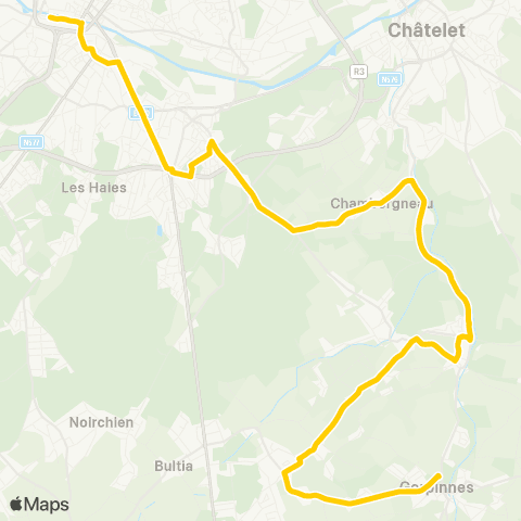 TEC Charleroi Gerpinnes - IMTR - Gare Centrale map