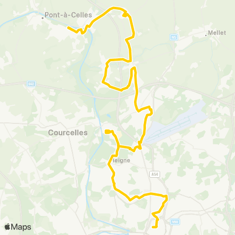 TEC Charleroi Charleroi (Palais) - Luttre (SNCB) map