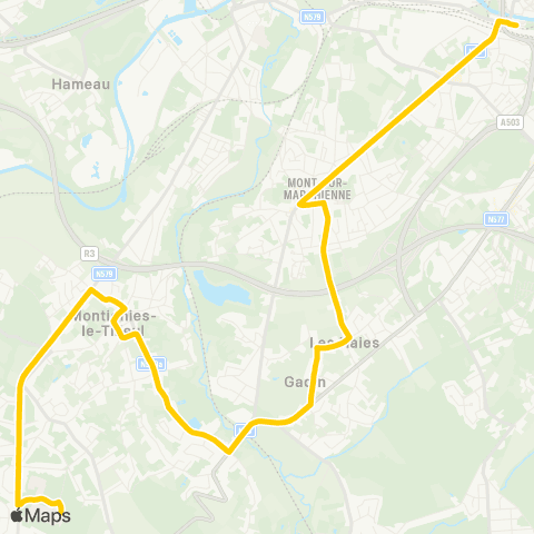 TEC Charleroi Montigny-le-Tilleul (Vésale) - Gare Centrale map