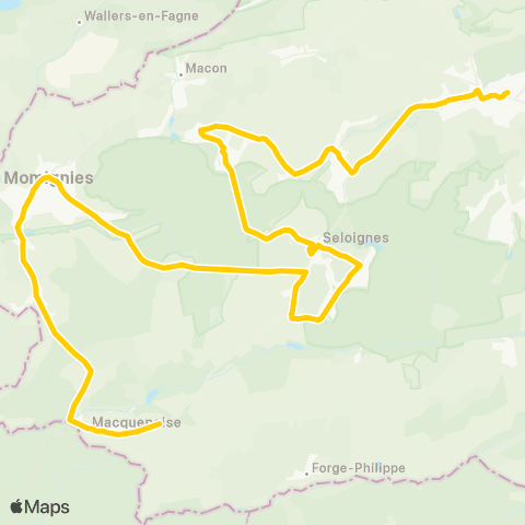 TEC Charleroi Chimay - Momignies map