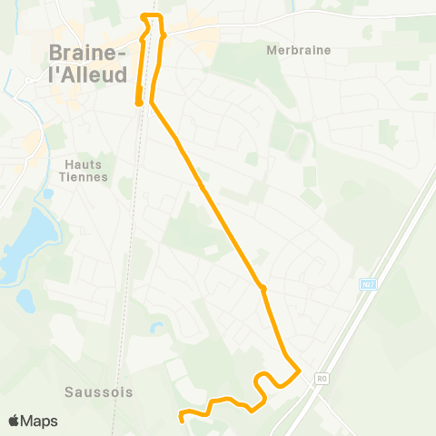 TEC Brabant Wallon Braine-l'Alleud - Barrière - Parc de l'Alliance map