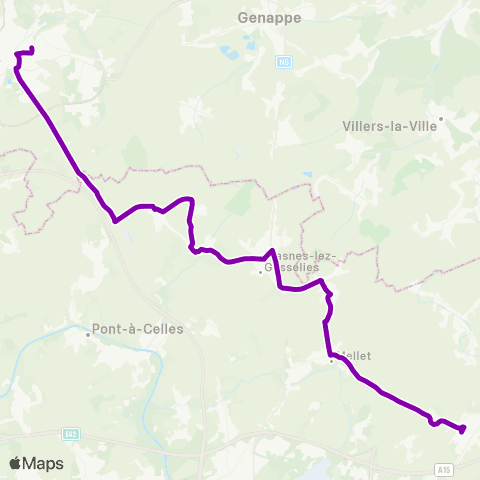 TEC Brabant Wallon Nivelles - Rêves - Fleurus map