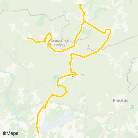 TEC Charleroi Jumet (Madeleine)-Villers-Perwin (Trois Tilleuls) map
