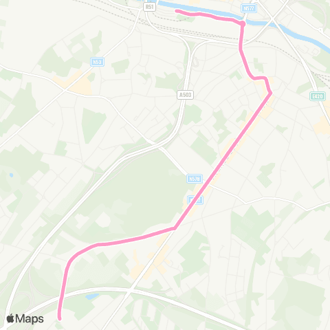 TEC Charleroi Cerisiers (Spécial) map
