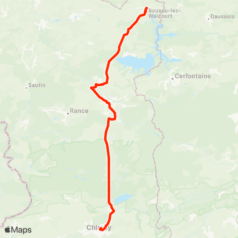 TEC Charleroi Walcourt - Froidchapelle map