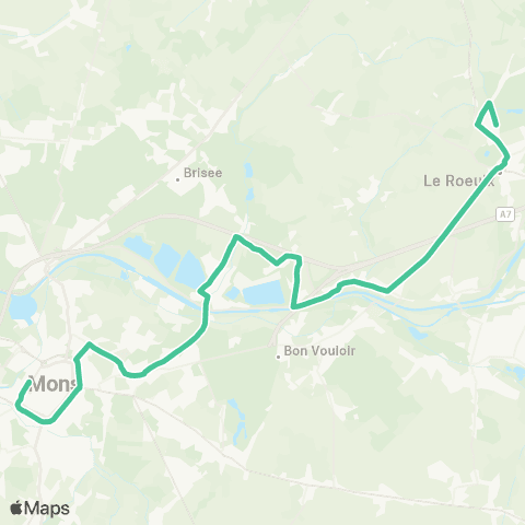 TEC Hainaut Mons - Saint-Denis map