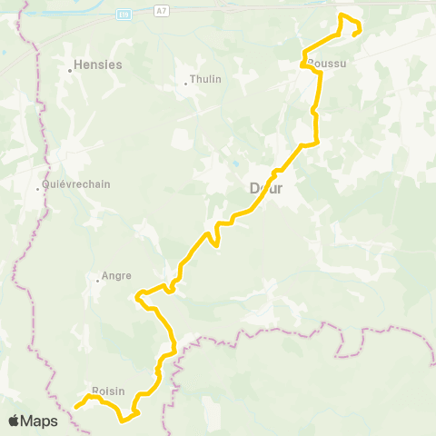 TEC Hainaut Saint-Ghislain - Roisin map