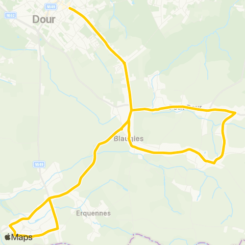TEC Hainaut Dour - Erquennes map