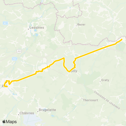 TEC Hainaut Ath - Enghien / Edingen map