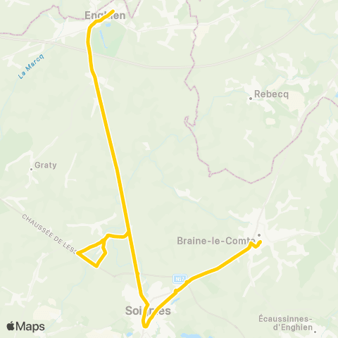 TEC Hainaut Enghien / Edingen - Braine-le-Comté map