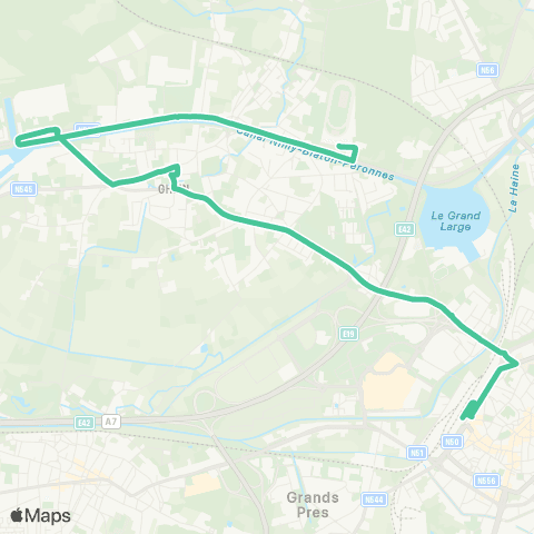 TEC Hainaut Mons - Ghlin (Place) map