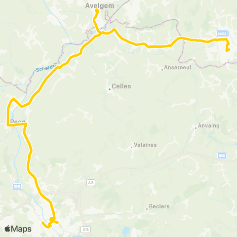 TEC Hainaut Tournai - Renaix / Ronse map