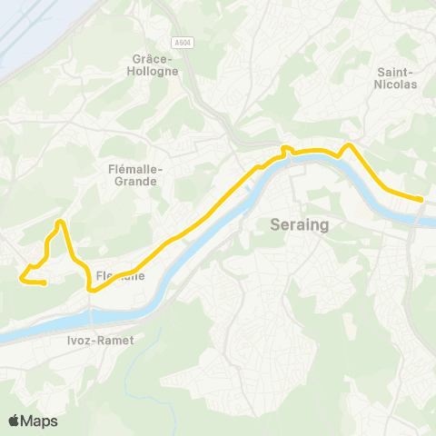TEC Liège - Verviers Sclessin - Jemeppe - Flémalle Chaffours / Trixhes map