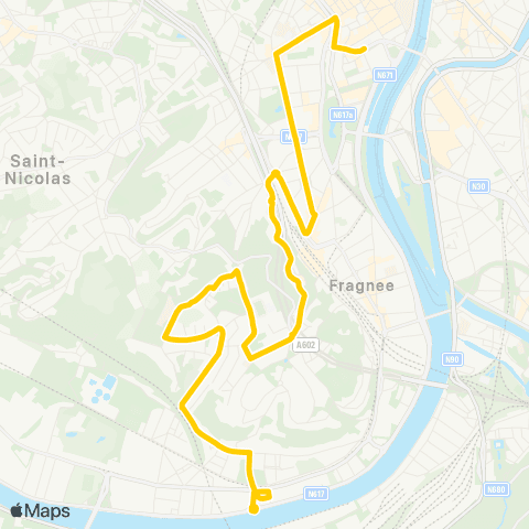 TEC Liège - Verviers Pl. des Carmes - Guillemins - Cointe - Sclessin map