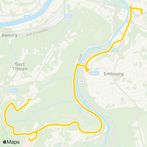 TEC Liège - Verviers Chênée - Sauheid - CHU - Amphithéâtres map