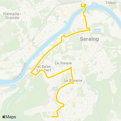 TEC Liège - Verviers Jemeppe - Seraing (Bois de l'Abbaye) map