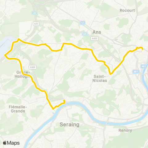 TEC Liège - Verviers St-Lambert - Grâce-Hollogne - Bierset - Jemeppe map