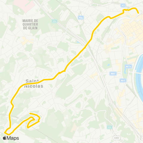 TEC Liège - Verviers St-Lambert - Tilleur - Van Belle / Sclessin map