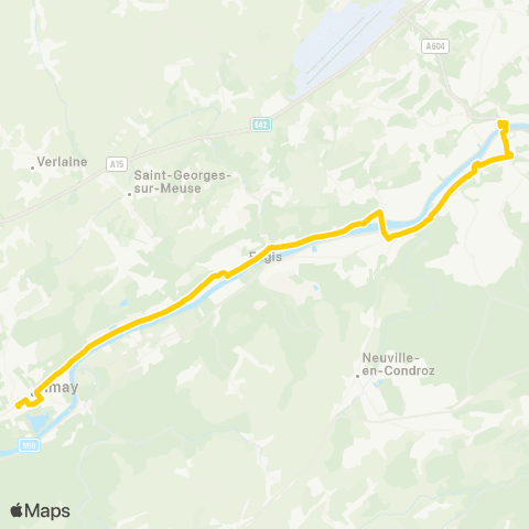 TEC Liège - Verviers Jemeppe - Ivoz - Flémalle - Engis - Flône - Amay map
