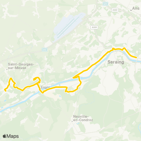 TEC Liège - Verviers Liège - Flémalle - Ivoz - Hardémont - Fagnes map