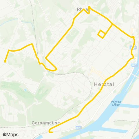 TEC Liège - Verviers Coronmeuse - Herstal - la Préalle - Bouxthay map