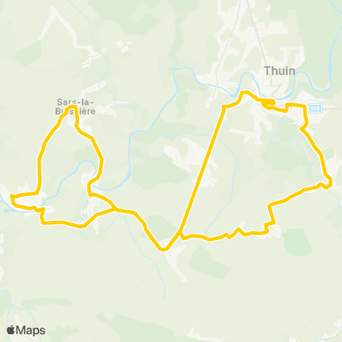 TEC Charleroi Thuin - Ragnies - Biercée - Thuin map
