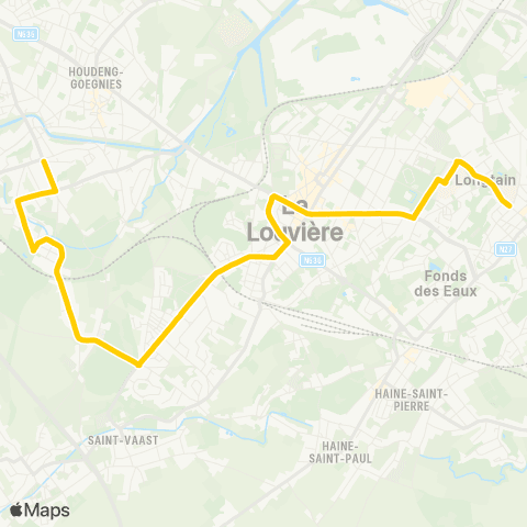 TEC Hainaut Houdeng - Jolimont map