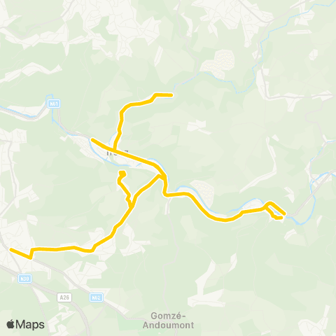 TEC Liège - Verviers Beaufays - Trooz - Nessonvaux map