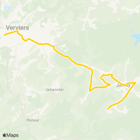 TEC Liège - Verviers Verviers - Jalhay - Charneux map