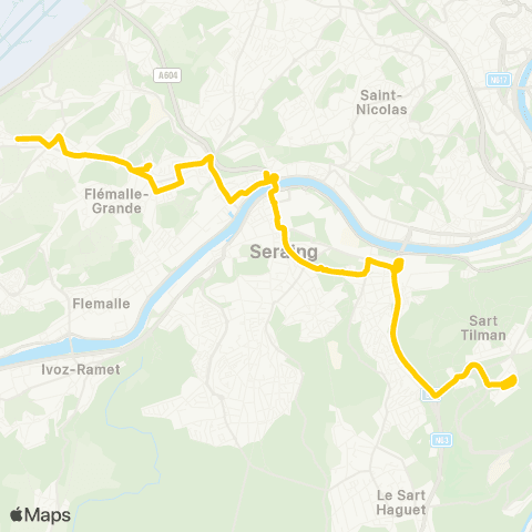 TEC Liège - Verviers Sart-Tilman - Ougrée - Seraing - Jemeppe - Mons map