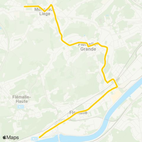 TEC Liège - Verviers Flémalle - Profondval - Mons map