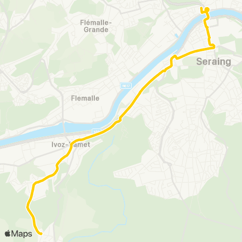 TEC Liège - Verviers Jemeppe - Seraing - Ivoz - Gros Chêne map