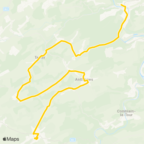 TEC Liège - Verviers Esneux - Tavier - Warzée map