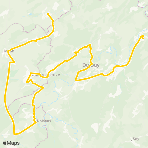 TEC Liège - Verviers Ocquier - Durbuy - Barvaux - Bomal map