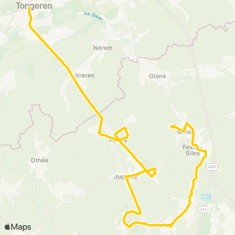 TEC Liège - Verviers Proxibus de Juprelle map